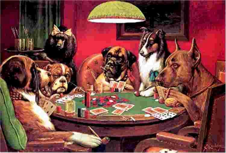 Dogs Playing Poker Night