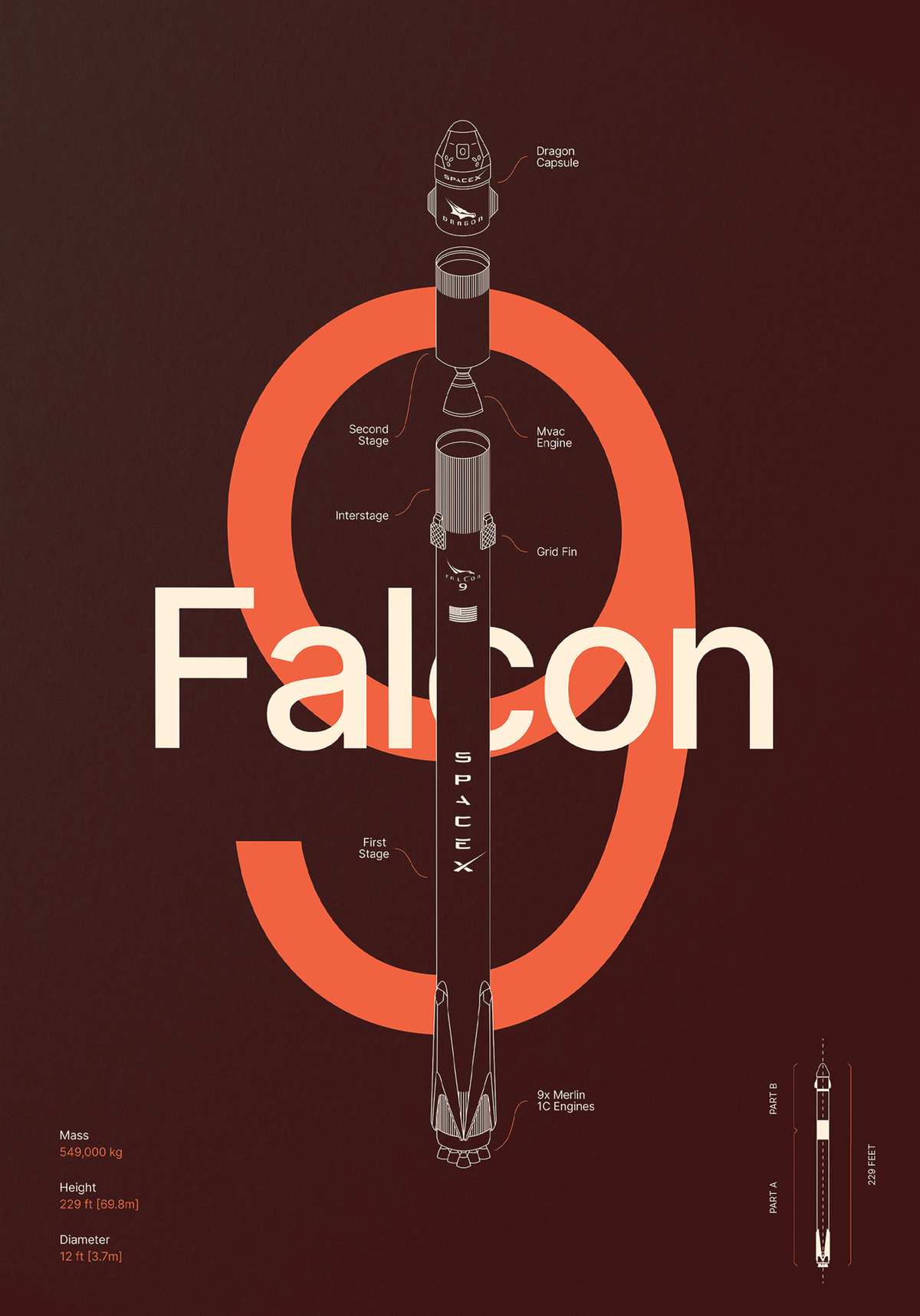 Falcon 9 Red