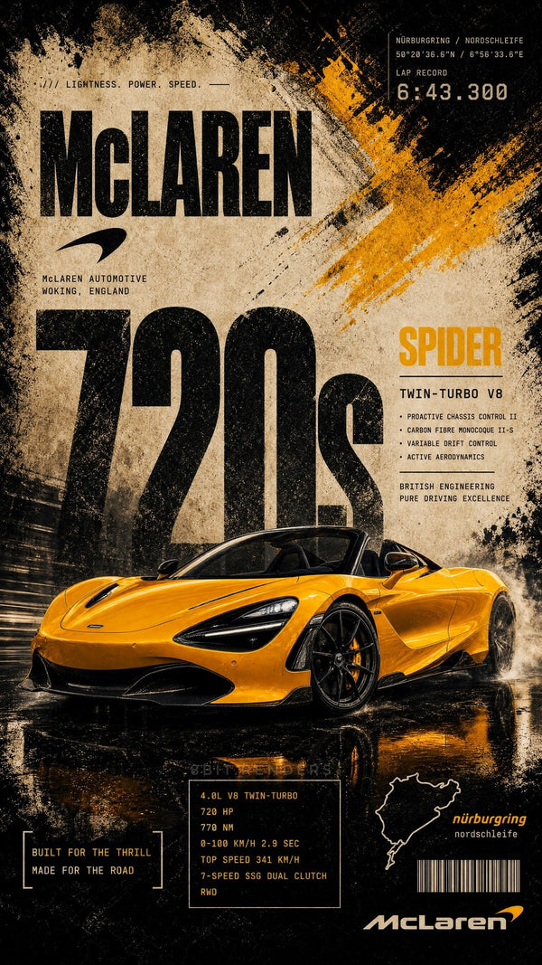 McLaren car-culture poster print