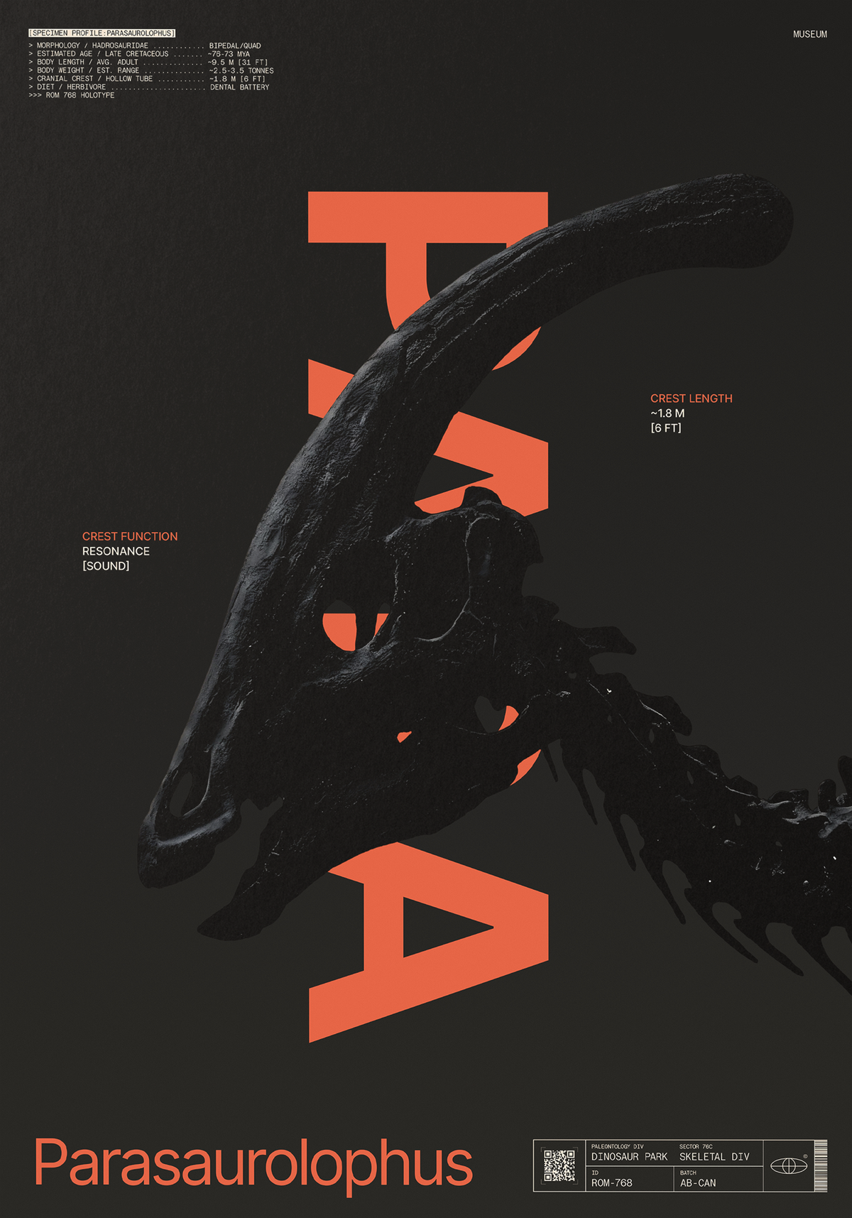 Parasaurolophus Black