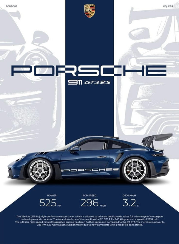 Porsche 911 GT3 RS Blue
