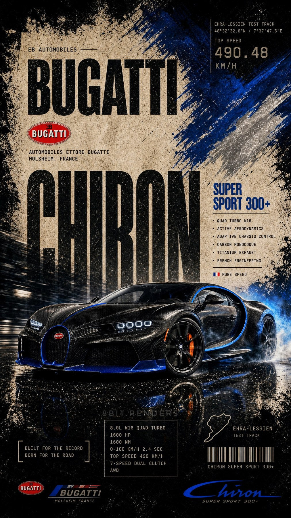 Bugatti car-culture poster print