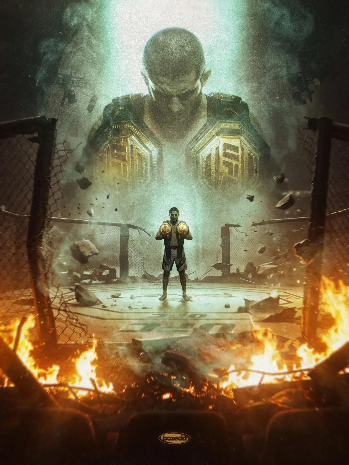 Islam Makhachev — No. 2 sports poster print