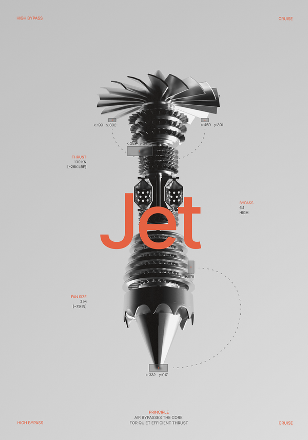 Jet Engine White