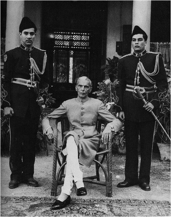 Jinnah With Guards