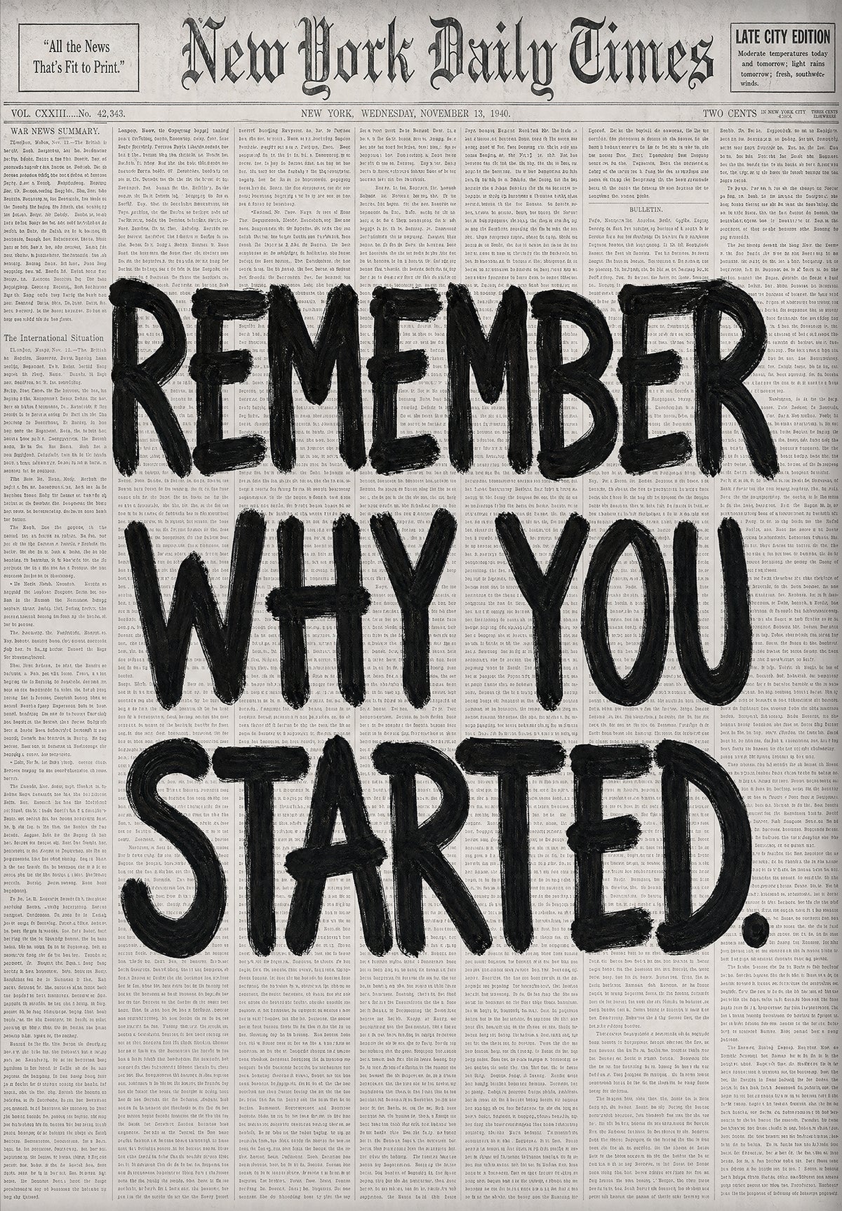 Remember Why You Started