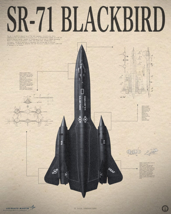 SR-71 Blackbird — No. 2 aerospace and space-exploration poster print